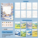 livre art aquarelle coloriage scènes urbaines nature roses blancs illustrations pages opaques peintures brosses