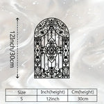 décoration murale métal ornements floraux art nouveau grille fenêtre noire 50cm salon couloir historique