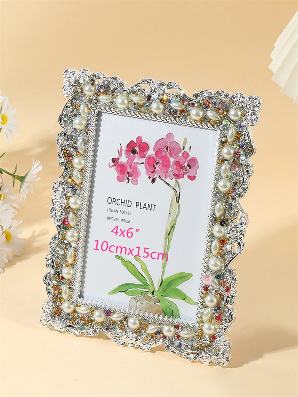cadre photo classique strass argenté clips transparent 10x15cm 13x18cm decoration maison erotique