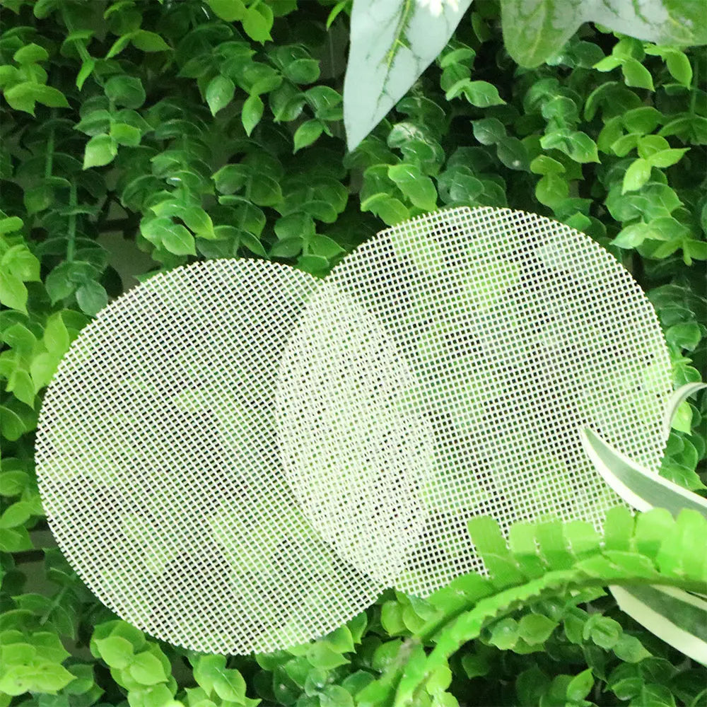 filet protection pot fleur blanc maille fine adhésif pratique utilitaire drainage 10cm 7.5cm 5cm