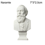 buste sculptural résine blanc détails antiques classiques décoration intérieure alexander beethoven athena chopin