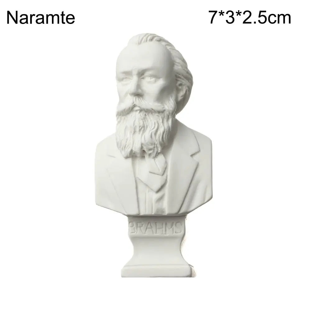 buste sculptural résine blanc détails antiques classiques décoration intérieure alexander beethoven athena chopin