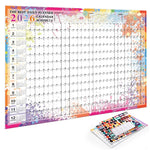calendrier mural 2026 couleur motif cercle moderne adhésif marqueurs autocollants kawaii fonctionnel transparent opaque