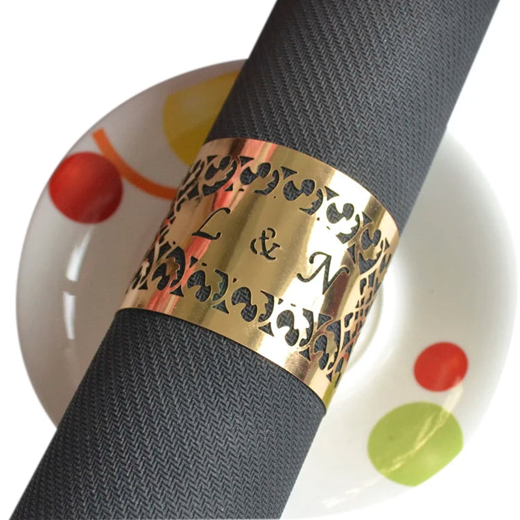 étiquettes serviettes personnalisables élégantes motif géométrique adhésif noir blanc doré bleu beige