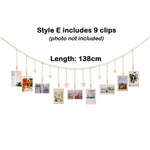 guirlande décorative bois photos bohème rustique minimaliste clips tressées/photos diverse sujet