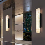 applique murale led marbre ip65 acier inoxydable moderne extérieur blanc beige noir