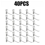 crochets muraux argentés modernes 100pcs 4x100mm 4x150mm 4x200mm 4x50mm lisses opaques