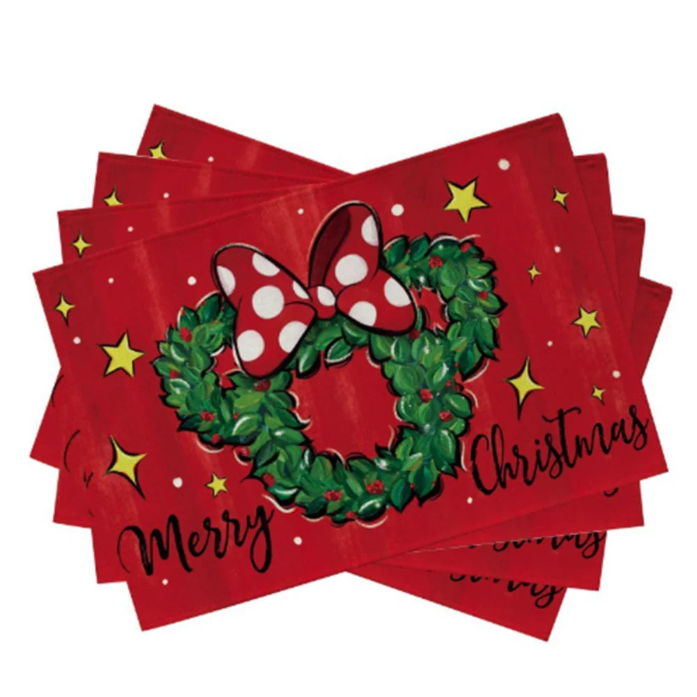 serviettes table noël motif festif arbres cadeaux flocons géométriques couleurs vives pack pièces