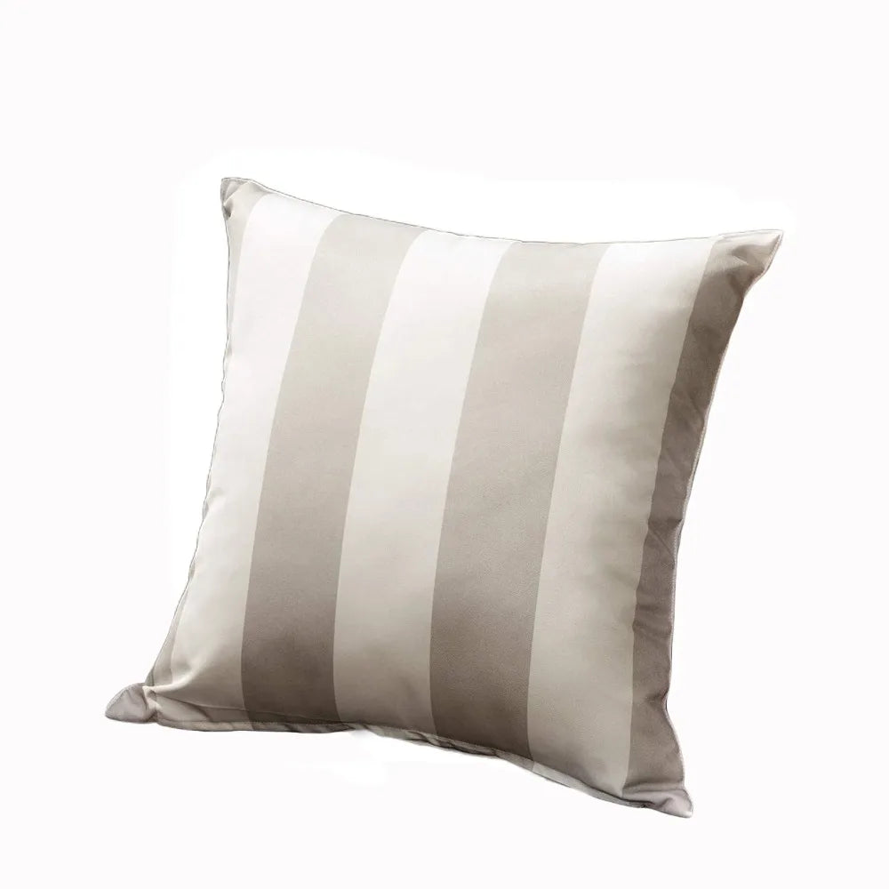 housse coussin extérieur imperméable polyester coton moderne rayées beige gris noir rouge jaune vert