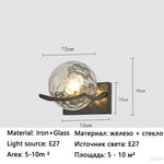 applique murale moderne verre texturé transparent éclairage led fixée mur contemporain chambre veilleuse