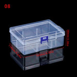 boîtes rangement transparentes empilables clips compartiments garage organisation bijoux diamants artisanat pilules