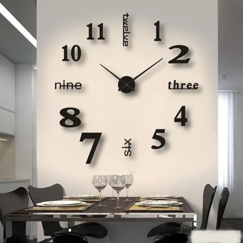 horloge murale moderne transparente ruban ballons adhésifs chambre enfants salonDecorationMuraleChiffresDoreRoseBlanc
