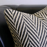 housse coussin moderne nordique motif géométrique noir blanc polyester coton lavable 30x50cm 45x45cm 50x50cm