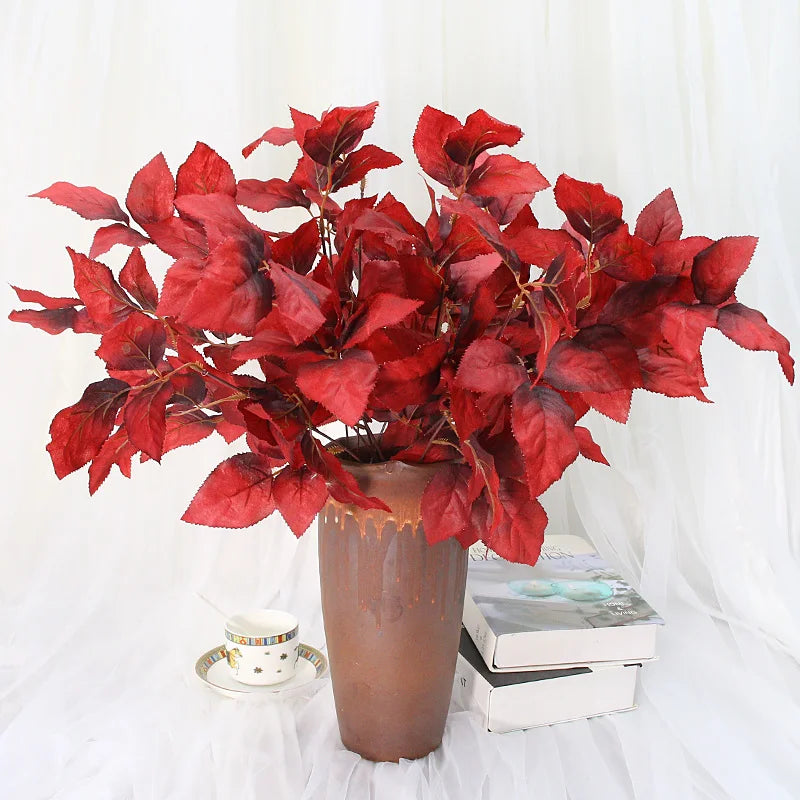 bouquet roses artificielles feuilles modernes décoration intérieure extérieur anniversaire mariage valentin chrismas minimaliste