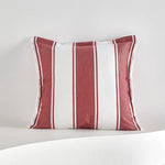 housses coussin rayées rouge blanche rustique adhésif tassel polyester carré lit moderne decoration