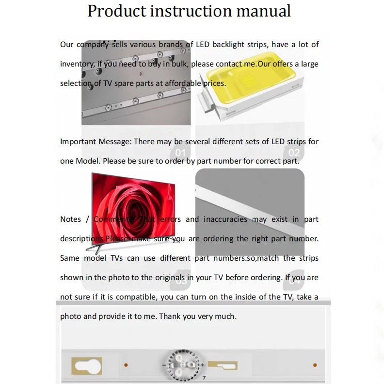 bande led blanc ronds brillants moderne connecteurs 1005mm opaques téléviseur éclairage