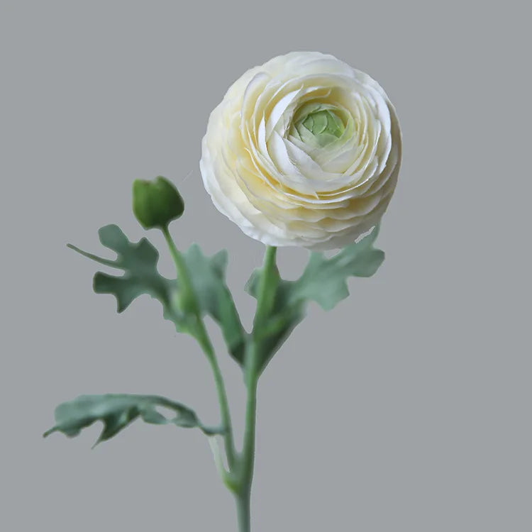 décoration intérieure ranunculus artificiels fleurs soie multicolore blanc crème jaune rouge salon maison