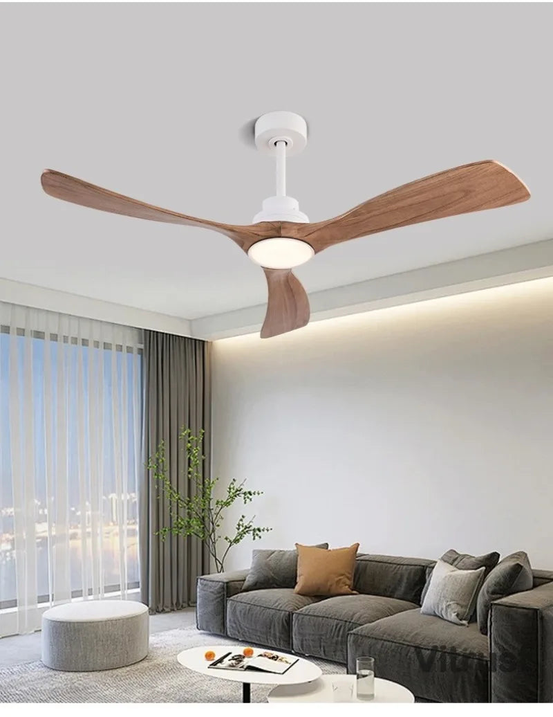 ventilateur bois moderne led noir blanc télécommande 42 52 60inch