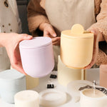 moulage silicium bougie rechargeable blanc jaune rose moderne minimaliste non adhésif durable