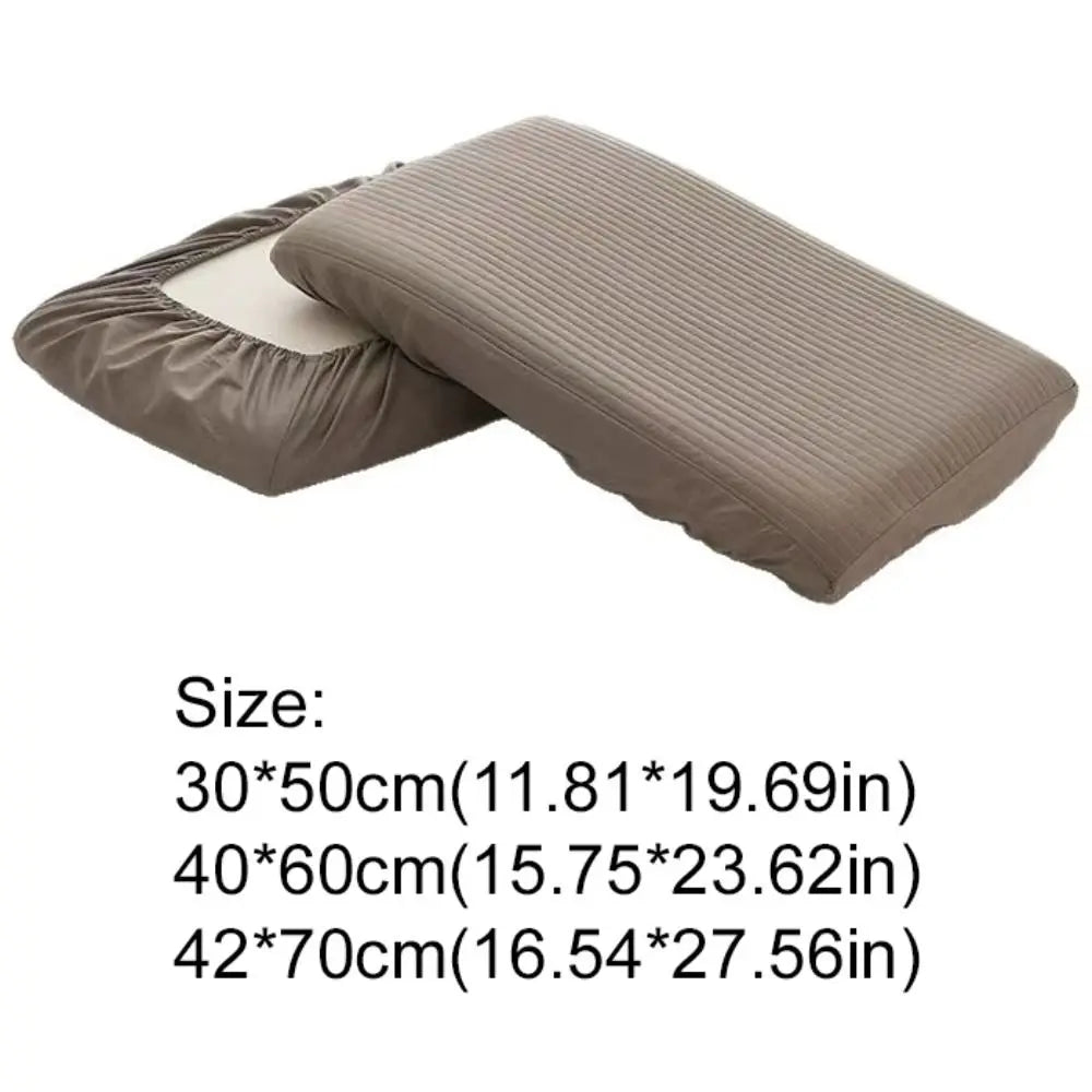 housse coussin coton polyester rayures vertes moderne fixée 30x50cm 40x60cm 42x70cm