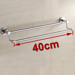 porte serviettes mural chrome acier inoxydable double barres 60cm moderne vis incluscléallen