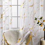 rideau blanc or marbre doré moderne translucide polyester chambre cuisinehôtel