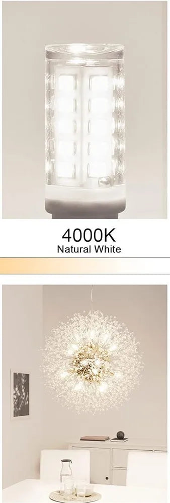 Ampoule LED G9 18W 3000K 4000K 6000K carrés dorés moderne blanc opaquant