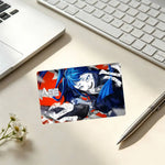 autocollants protection cartes credit dessin anime personnalisables adhésifs modernes bleu noir violet