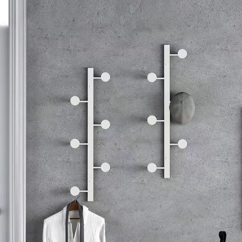 porte manteaux mural décoratif métal fer moderne noir blanc ornement vêtements salle bain minimaliste
