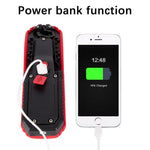 lampe poche led rechargeable usb crochet suspension aimant noir rouge camping travail