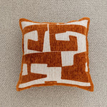 housse coussin polyester géométrique moderne marron blanc décoration canapé voiture