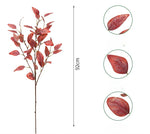 décoration automnale branches feuilles naturelles or rouge vert extérieur mariage fête