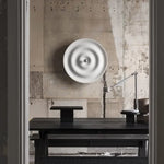 applique murale moderne minimaliste blanc gris ondulations concentriques surface mate led chambre salon