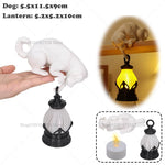 lampe table led noir blanche lanterne animal chat moderne minimaliste clips