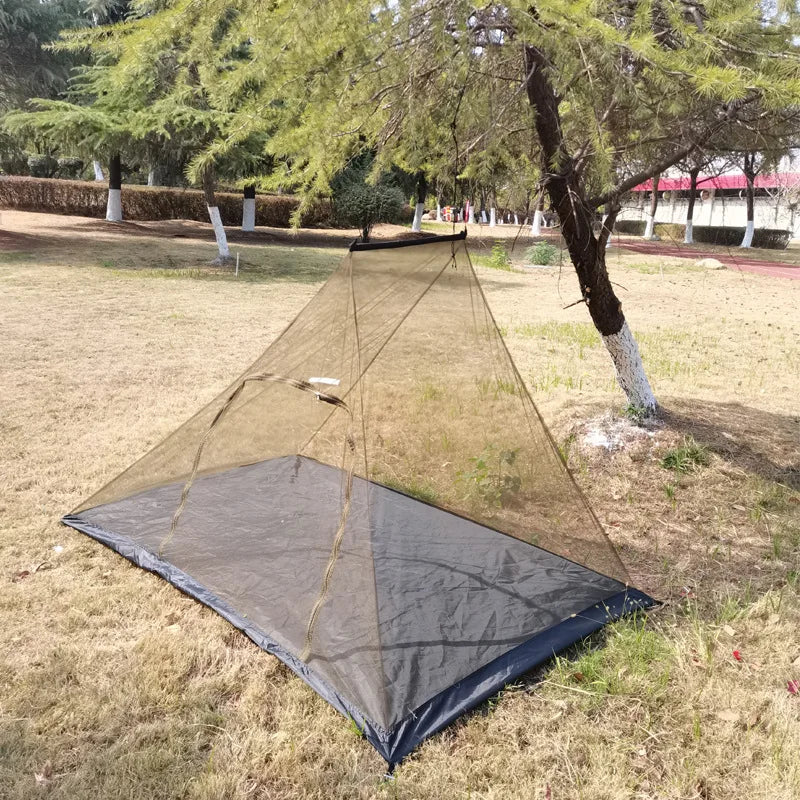 tente camping moustiquaire adulte gris noir maille fine imperméable moderne légère
