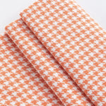 tissu houndstooth orange gris bleu marine vert noir blanc classique résistant couture 100x150cm