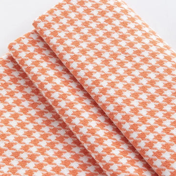 tissu houndstooth orange gris bleu marine vert noir blanc classique résistant couture 100x150cm