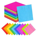 serviettes papier rayées colorées moderne festives bleu rose vert jaune orange rouge violet marron