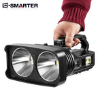 lampe torche noire led rechargeable lumière puissante mode défense self