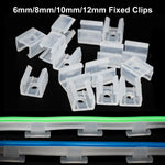 clips fixation rubans led transparents 6mm 8mm 10mm 12mm utilitaires clips plats diverse tailles
