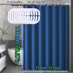 rideau douche bleu marine uni moderne opacité 180cm 120cm 150cm 200cm respectueux environnement