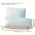 oreiller rafraîchissant fibre polyester géométrique blanc bleu clair moderne confortable coton hexagonal lit voyage