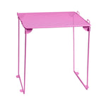 table pliable maille métallique noir blanc rose moderne sous verre organisation cuisine