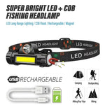 lampe frontale led pêche camping rechargeable aimant détachable modes éclairage bandana réglable