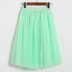jupe plissée transparente rouge rose bleu violet vert élégante printemps été femmes midi