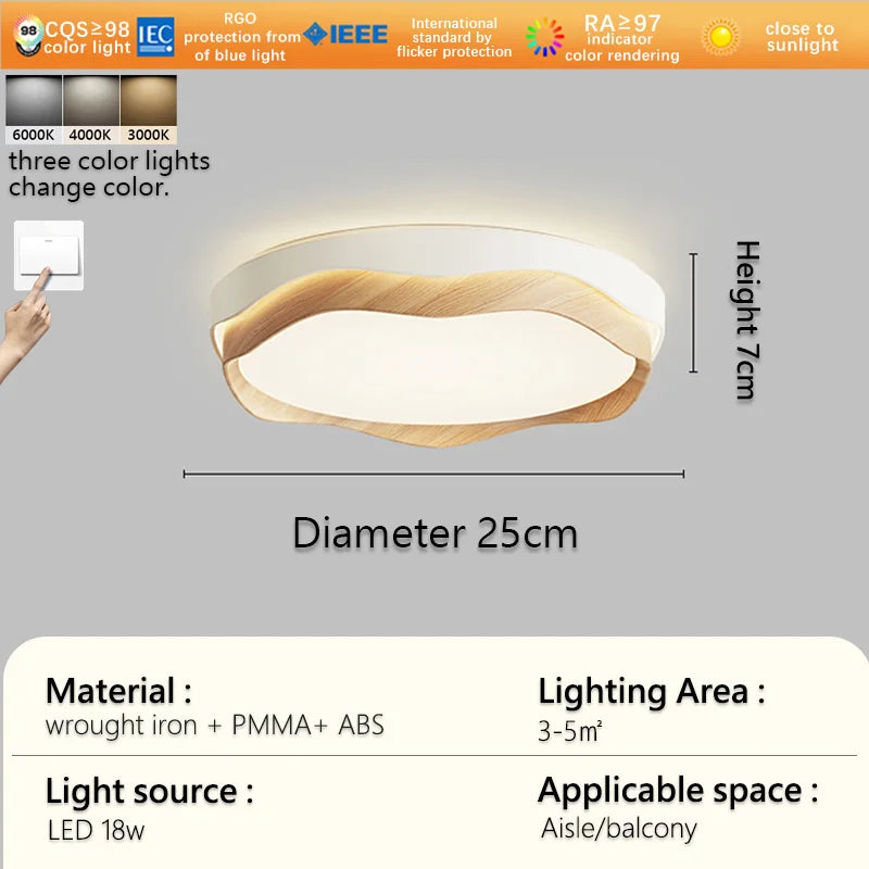 lampes modernes japonais blanc bois clair diffuseur opaque éclairage indirect couloir balcon