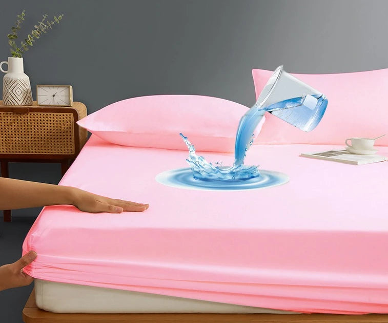 housses lit imperméables drap housse 100 polyester blanc unis modernes adultes king 160x200cm