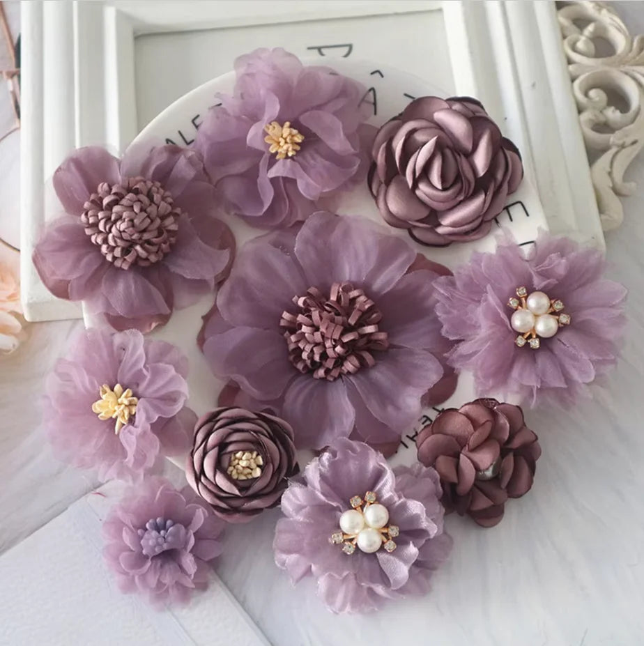 décoration intérieure fleurs artificielles violet bleu gris rose tissu romantique occasion mariage anniversaire