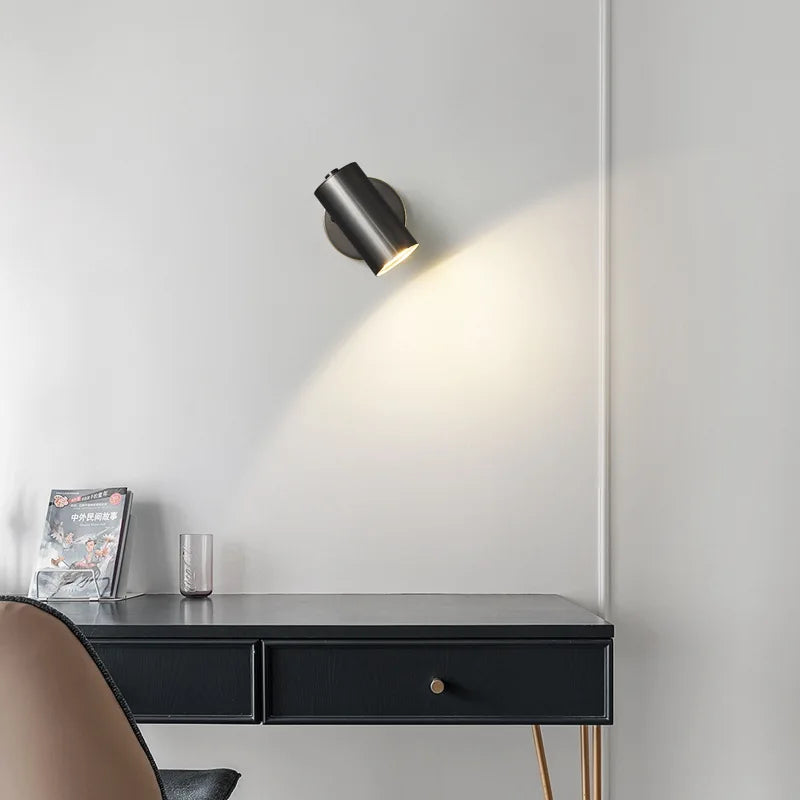 applique murale moderne or noir éclairage led chambre salle manger étude entrée minimaliste