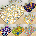 tapis moderne multicolore serpent alphabet floral chambre enfant décoration ludique éducateur